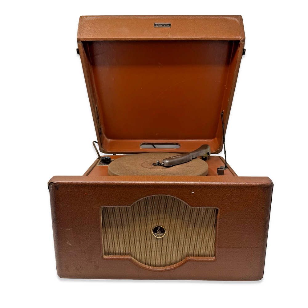 Vintage Emerson Model 521 Portable Record Player Tube Turntable Parts See Video